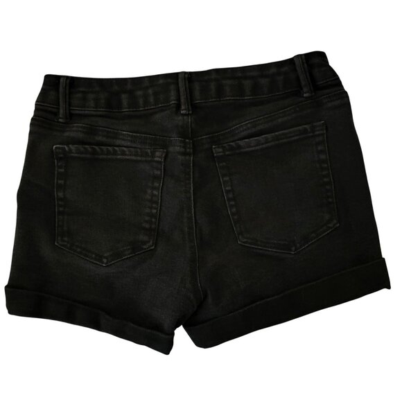 Wax Jean Collection Black Distressed Denim Shorts Size L - Picture 2 of 5